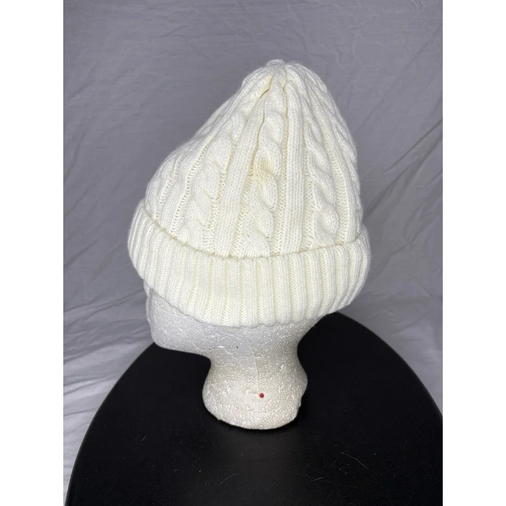 The North Face Cable Knit Lined Beanie Hat Women's One Size White